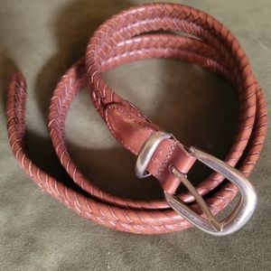 Braided leather Coach belt sz 42